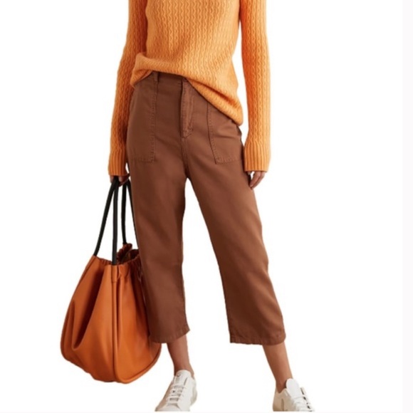 THE GREAT. Pants - The Great. Ranger Utility Pants in Rust Cropped